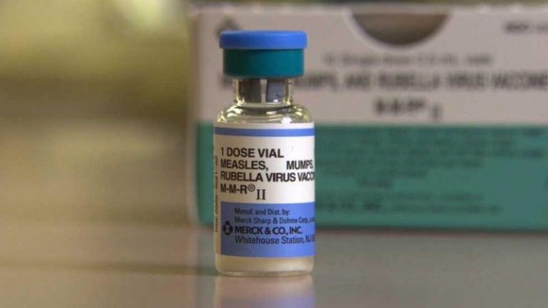 Measles vaccine vial