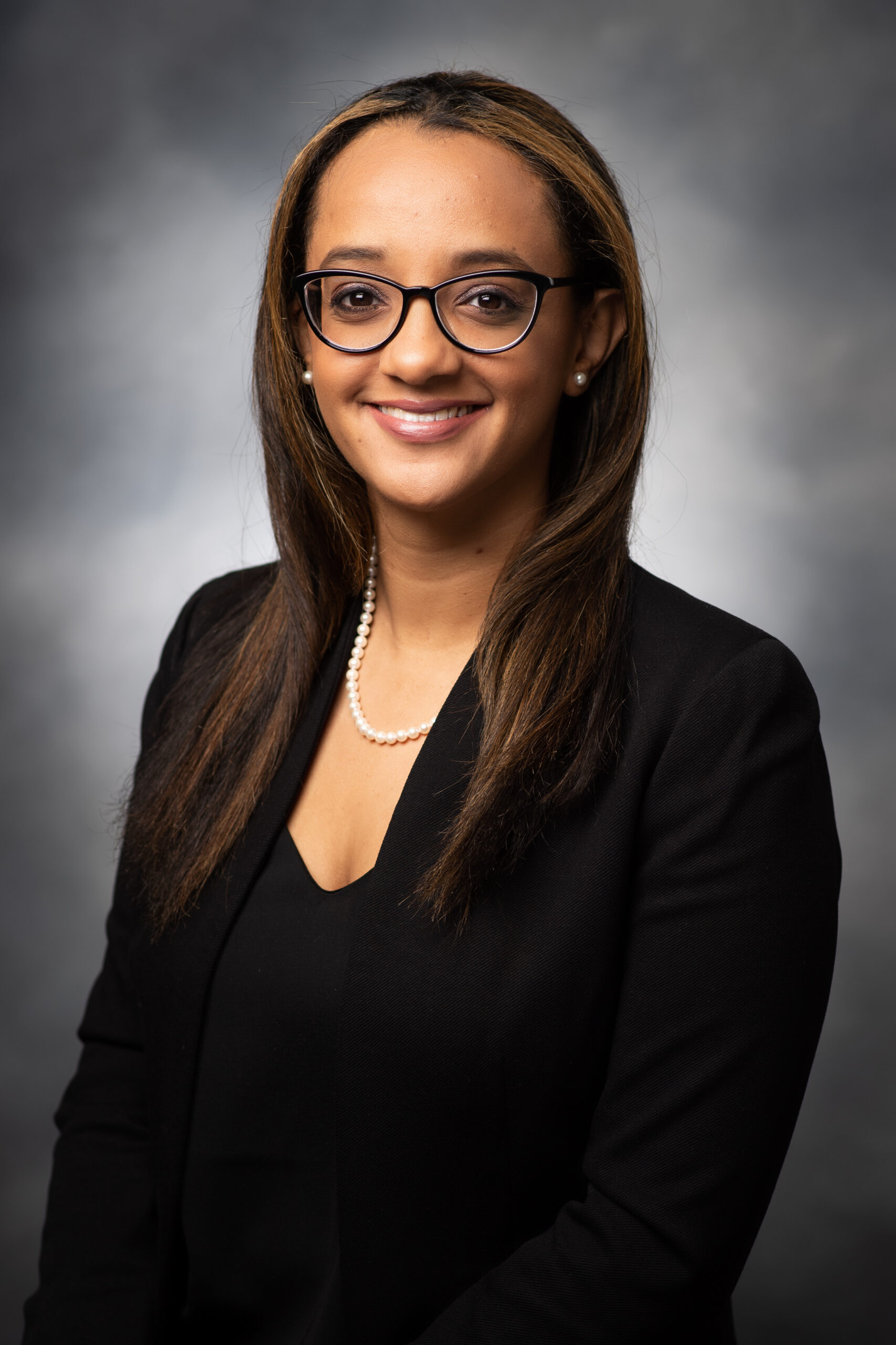 Headshot of Abeba Berhane, MD, board-certified pediatrician at the Helen DeVos Children’s Hospital in Grand Rapids and assistant professor at the Michigan State University College of Human Medicine