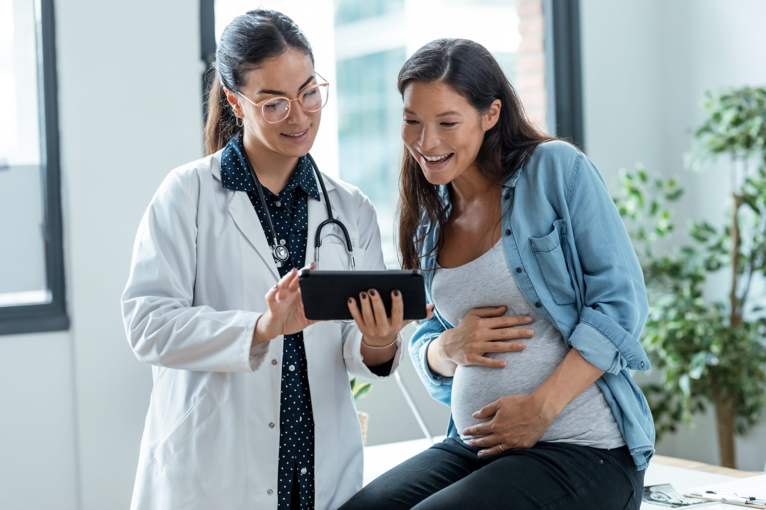 Doctor consulting pregnant woman