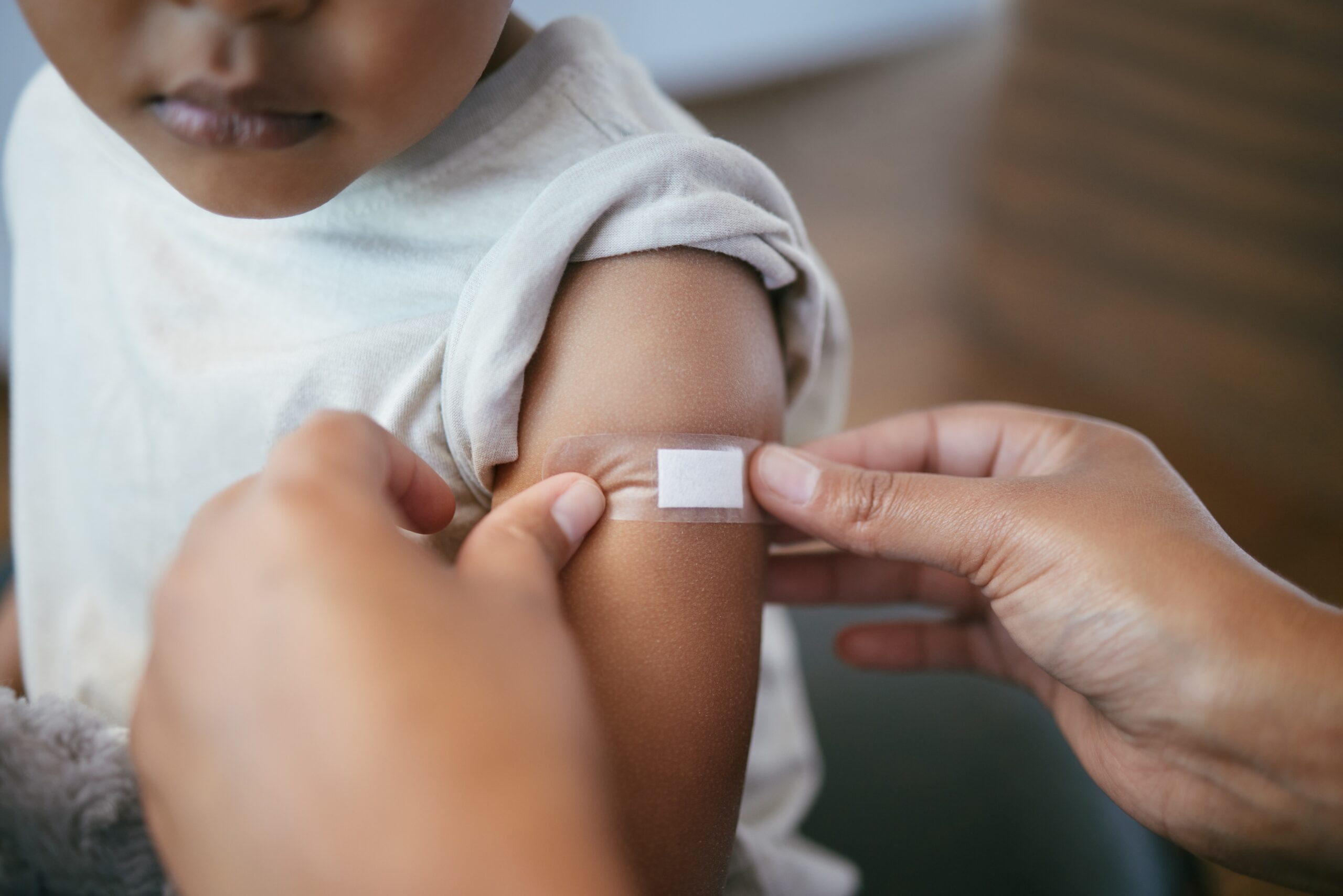 Child receiving vaccination